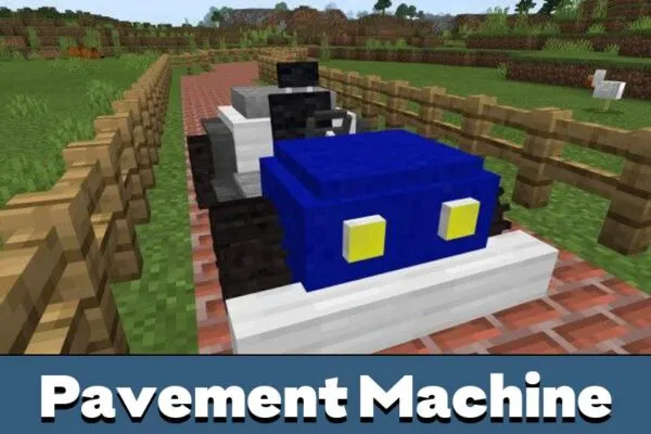 Pavement Machine in Road Mod for Minecraft PE