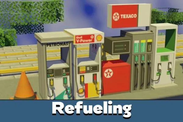 Refueling in Road Mod for Minecraft PE