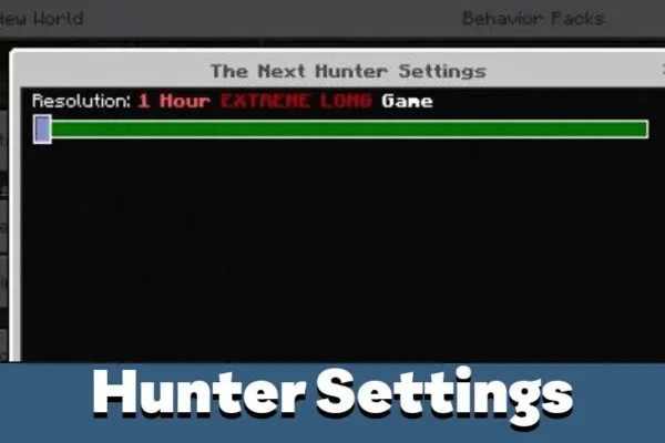 Hunter Setting in Hunter Mod for Minecraft PE