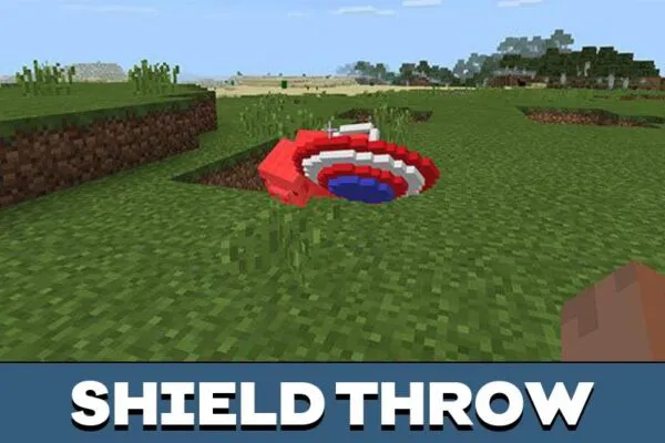 Captain America shield throw Mod for Minecraft PE