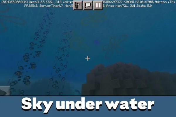 Sky Under Water in Spongebob Texture Pack for Minecraft PE