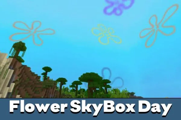 Flower Skybox in Spongebob Texture Pack for Minecraft PE