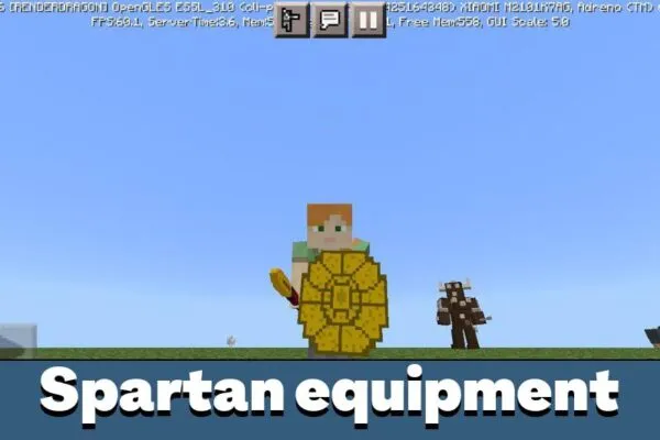 Spartan Equipment in Soldiers Mod for Minecraft PE