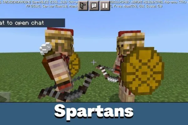 Spartans in Soldiers Mod for Minecraft PE