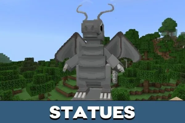 Statues from Pokemon Mod for Minecraft PE