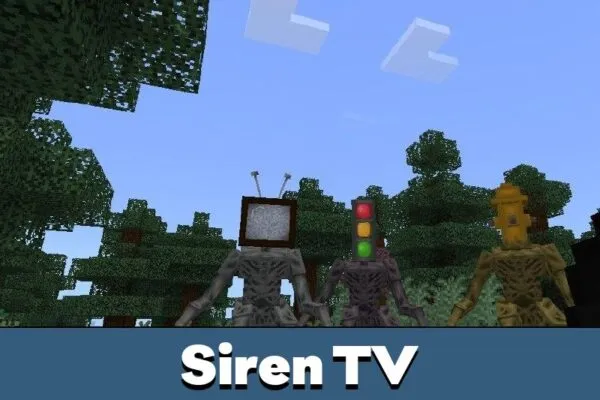 Siren TV from Siren Head Mod for Minecraft PE