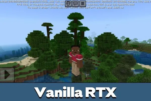 Vanilla RTX from Vanilla Shaders for Minecraft PE