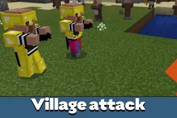 Village Attact in Bandits Mod for Minecraft PE