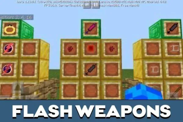 Flash weapon Mod for Minecraft PE