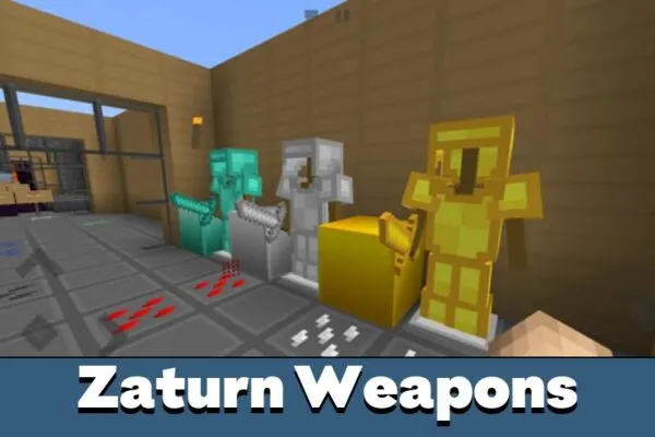 Zaturn Weapons in Aggresive Weapons Texture Pack for Minecraft PE