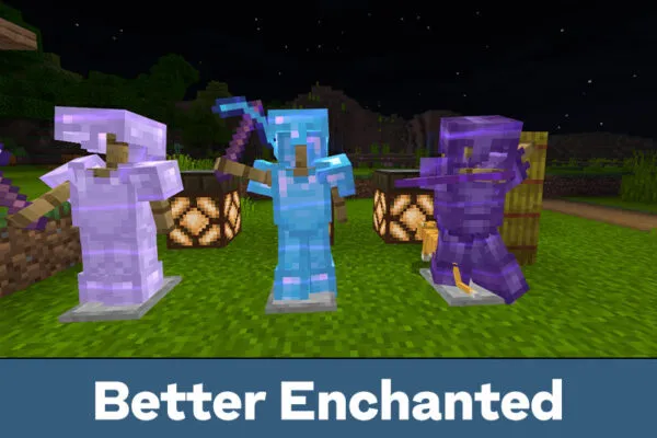 Better Enchanted in Shaderless Shaders for Minecraft PE