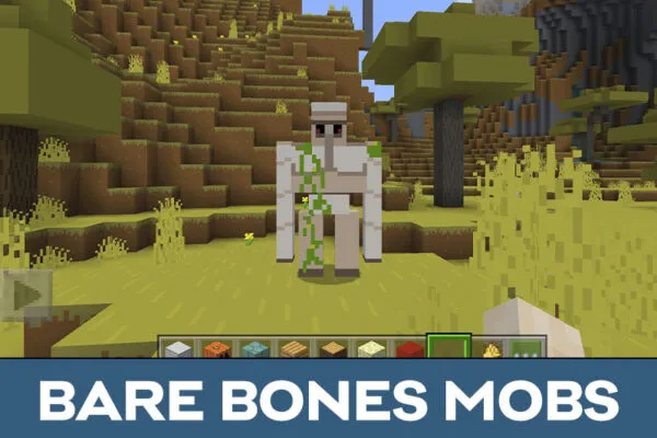 Mobs in Bare Bones 16x Texture Pack for Minecraft PE