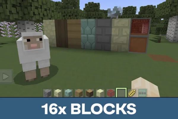 Blocks in 16x Texture Pack for Minecraft PE