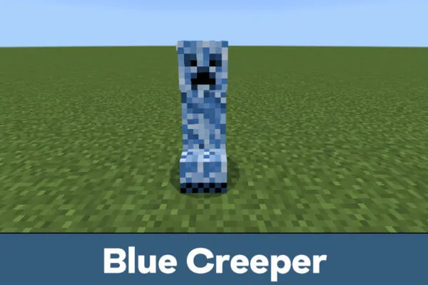 Blue Creeper Texture Pack for Minecraft PE