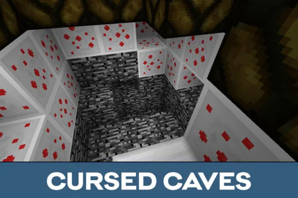 Caves in Cursed Texture Pack for Minecraft PE