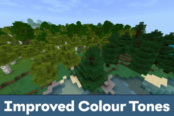 Improved colour tones in Shaderless Shaders for Minecraft PE