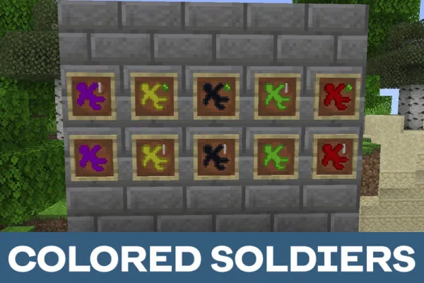 Colored Soldiers Mod for Minecraft PE