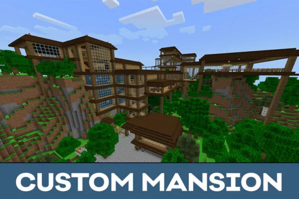 Custom Mansion Big House Map for Minecraft PE