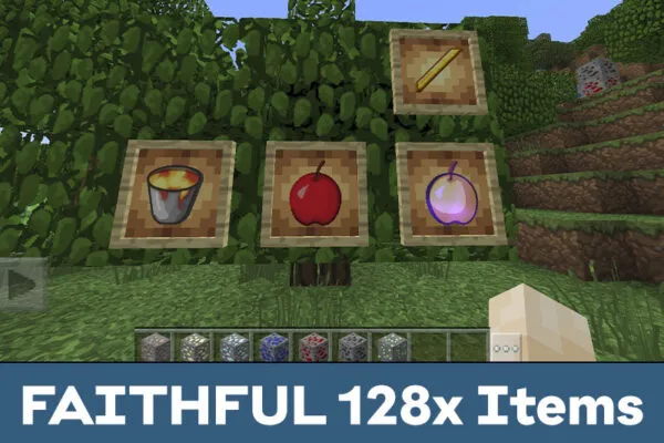 items in Faithful 128x128 Texture Pack for Minecraft PE