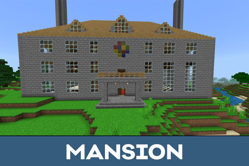 minecraft pe modern mansion map
