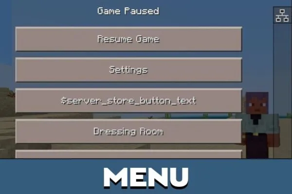 Menu from Old Texture Pack for Minecraft PE