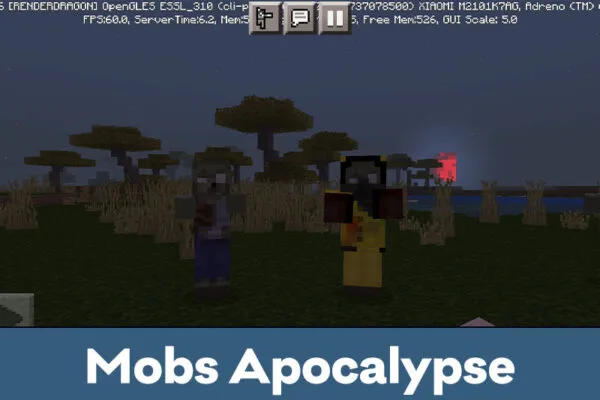 Mobs apocalypse in Texture Pack for Minecraft PE