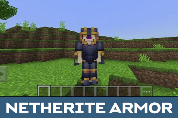 Netherite Armor Texture Pack for Minecraft PE