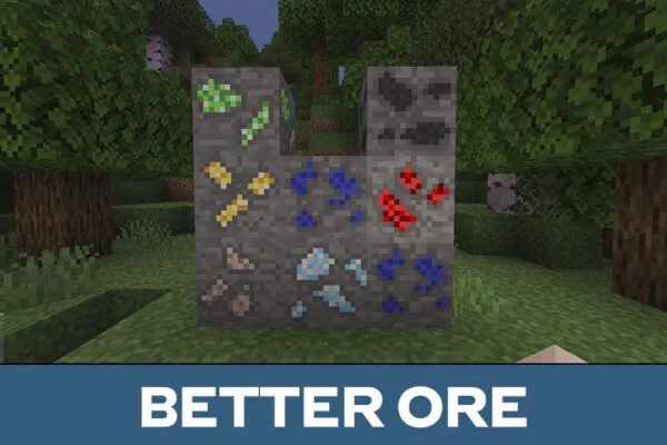 Ores in Better Vanilla Texture Pack for Minecraft PE