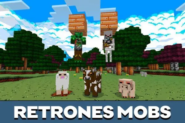 Mobs in Retrones Texture Pack for Minecraft PE