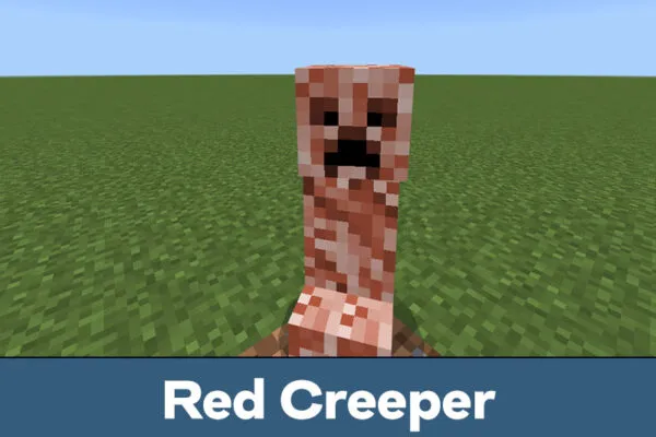 Red Creeper Texture Pack for Minecraft PE