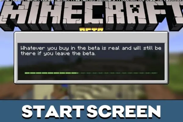 Start Screen from Old Texture Pack for Minecraft PE