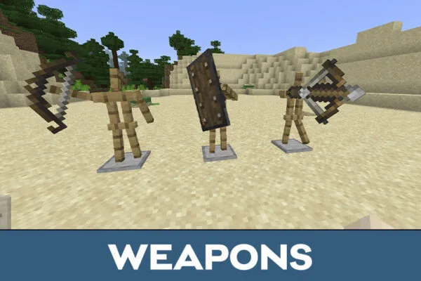 Weapons Armor Texture Pack for Minecraft PE