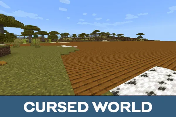 World in Cursed Texture Pack for Minecraft PE