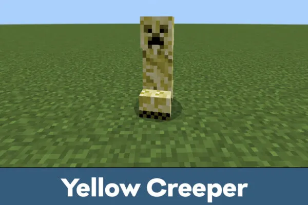 Yellow Creeper Texture Pack for Minecraft PE