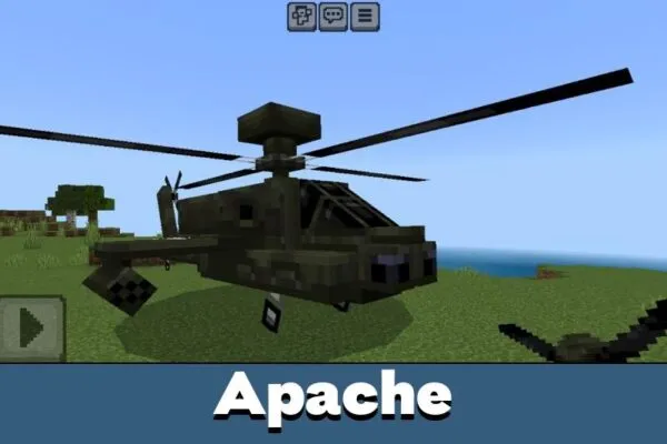 Apache from Military Helicopters Mod for Minecraft PE