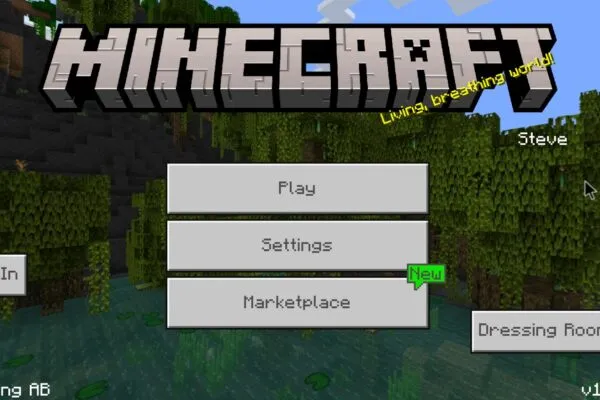 Minecraft 1.19.11 apk main menu