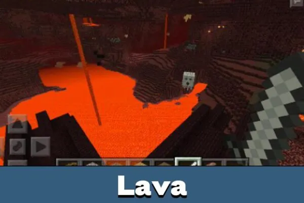 Lava in Minecraft PE 0.12