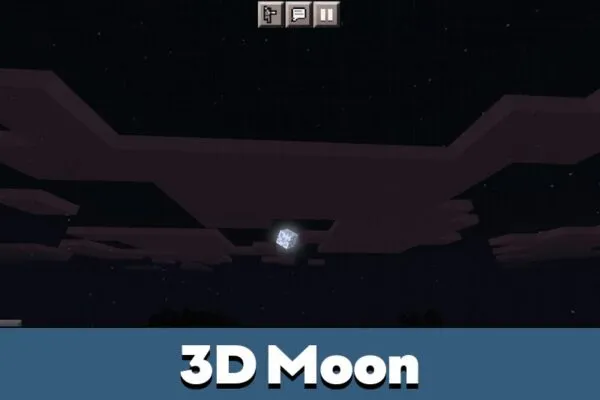 3D Moon from Sun Mod for Minecraft PE