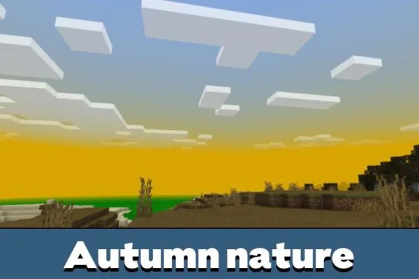 Autumn Nature from Halloween Texture Pack for Minecraft PE