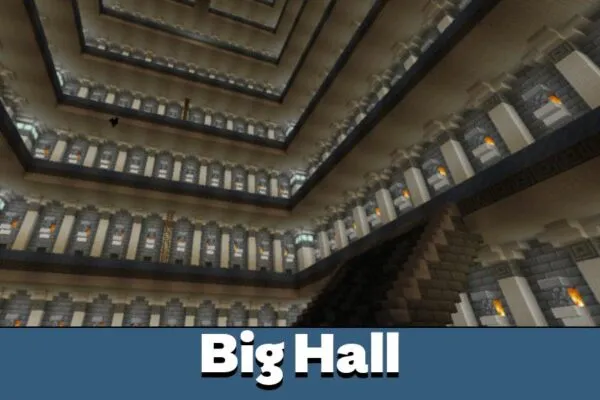 Big Hall from Snowy Survival Map for Minecraft PE