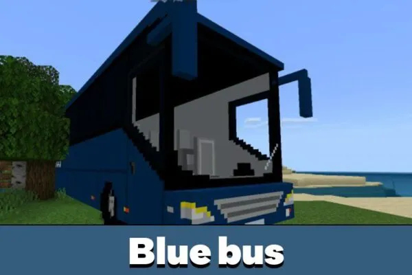 BLue Bus from Bus Mod for Minecraft PE