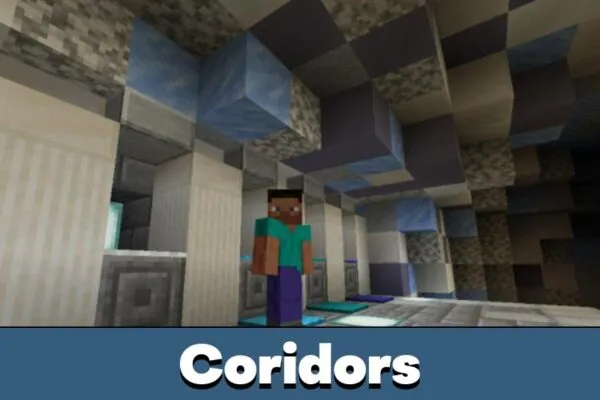 Coridors from Snowy Survival Map for Minecraft PE