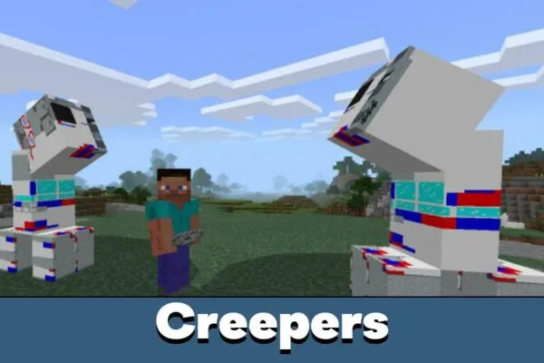 Creepers from from Transformers Mod for Minecraft PE