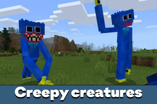 Creepy Creatures from Poppy Playtime Mod for Minecraft PE