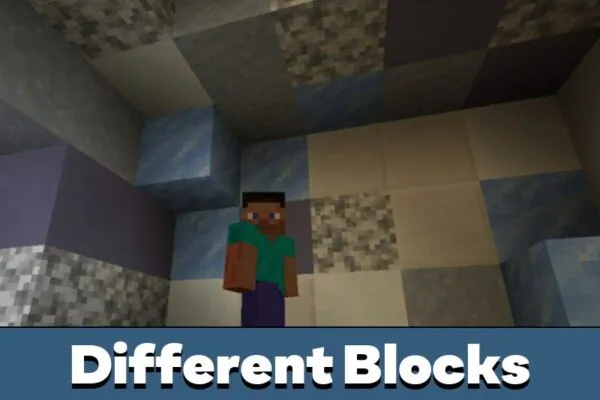 Different Blocks from Snowy Survival Map for Minecraft PE