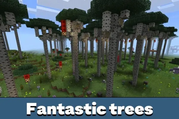 Fantastic Trees from Twilight Forest Map for Minecraft PE