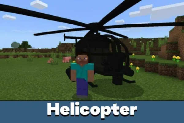 Helicopter from Flans Mod for Minecraft PE