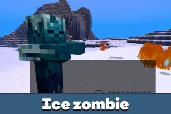 Ice Zombie from Cold Mod for Minecraft PE