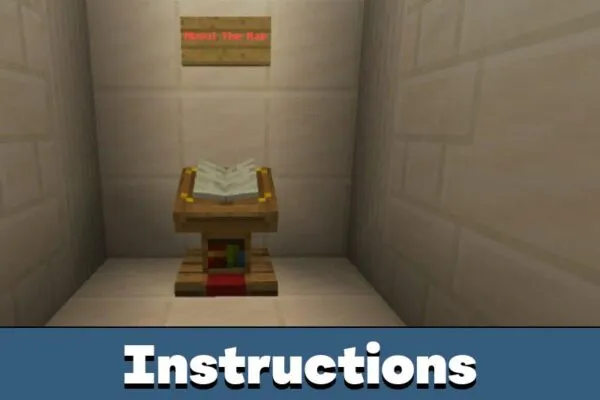 Instructions from 100 Floors Map for Minecraft PE