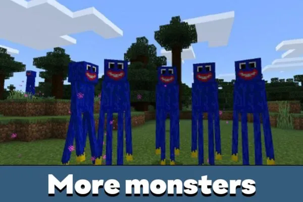 More Monsters from Poppy Playtime Texture Pack for Minecraft PE